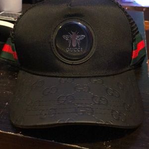 GG supreme canvas baseball hat black